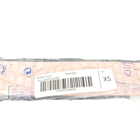 B-LOW the BELT Milla Croco Luster Leather Belt in Petal Pink XS - Picture 7 of 7